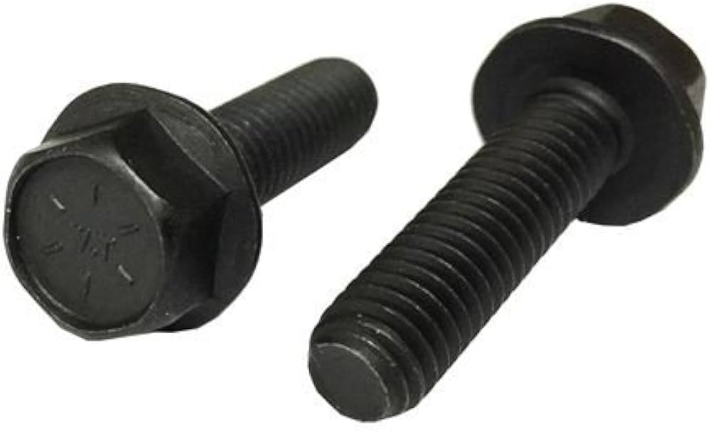 Picture of Brighton Best 437170 1/2"-13X1 1/4",(Ft) Coarse Grade 8 Indented Hex Flange Screw (Frame Bolt) Black Phosphate & Oil